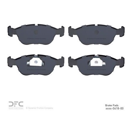 Dynamic Friction Co DFC 3000 Semi-Metallic Brake Pads - 1311-0618-00